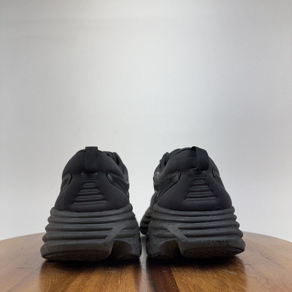 Mens Hoka One One Bondi 8 Black Athletic Road Running Sneakers Shoes Size 13 EE - Picture 9 of 11